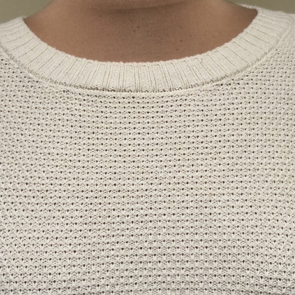 Madewell Seagrove Sweater Size XXS Cream Textured Knit Pullover - Picture 3 of 11
